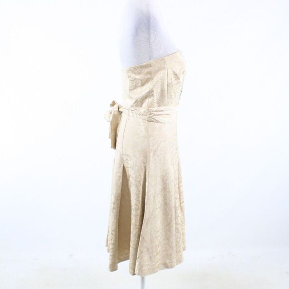Tibi beige textured beaded dress 6 - Picture 5 of 8